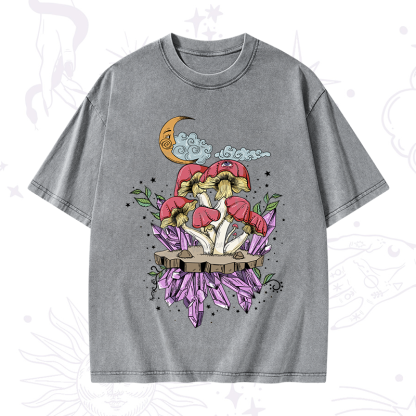 Purplehecate Fantasy Mushroom Washed T-Shirt