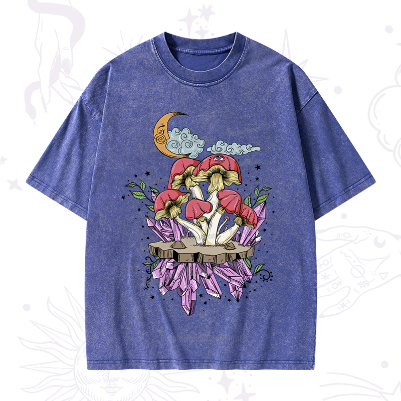Purplehecate Fantasy Mushroom Washed T-Shirt