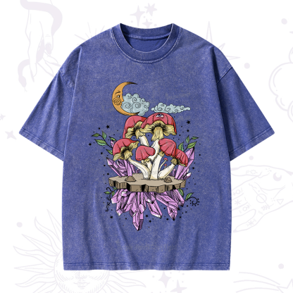 Purplehecate Fantasy Mushroom Washed T-Shirt