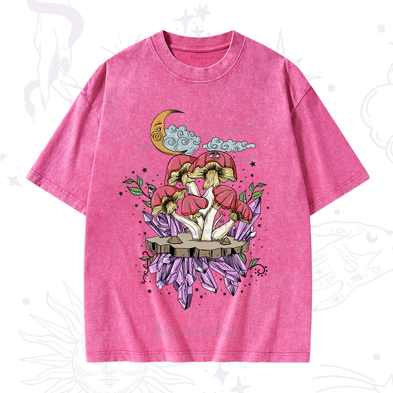 Purplehecate Fantasy Mushroom Washed T-Shirt
