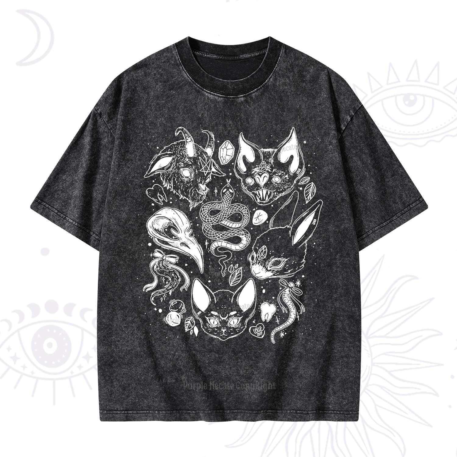 Purplehecate Familiar Spirits Washed T-Shirt