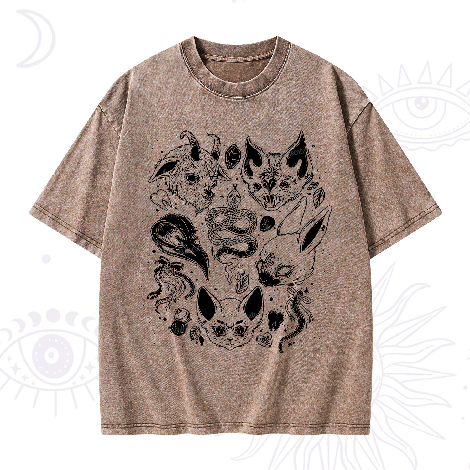 Purplehecate Familiar Spirits Washed T-Shirt