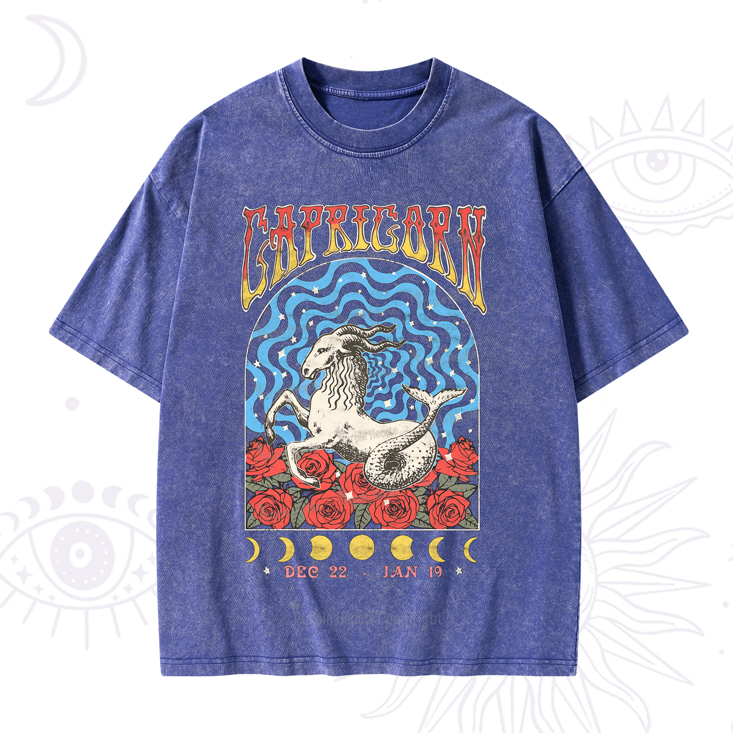 Purplehecate Capricorn Crew Zodiac Washed T-Shirt