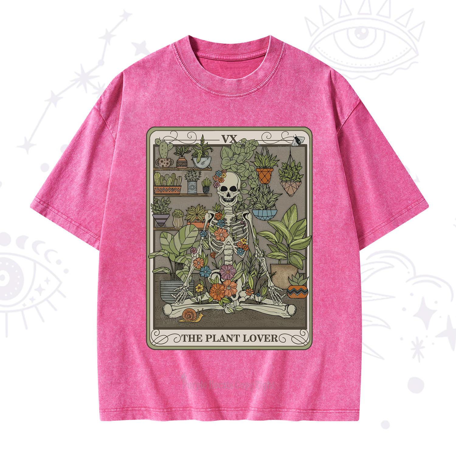 Purplehecate The Plant Lover Tarot Washed T-Shirt