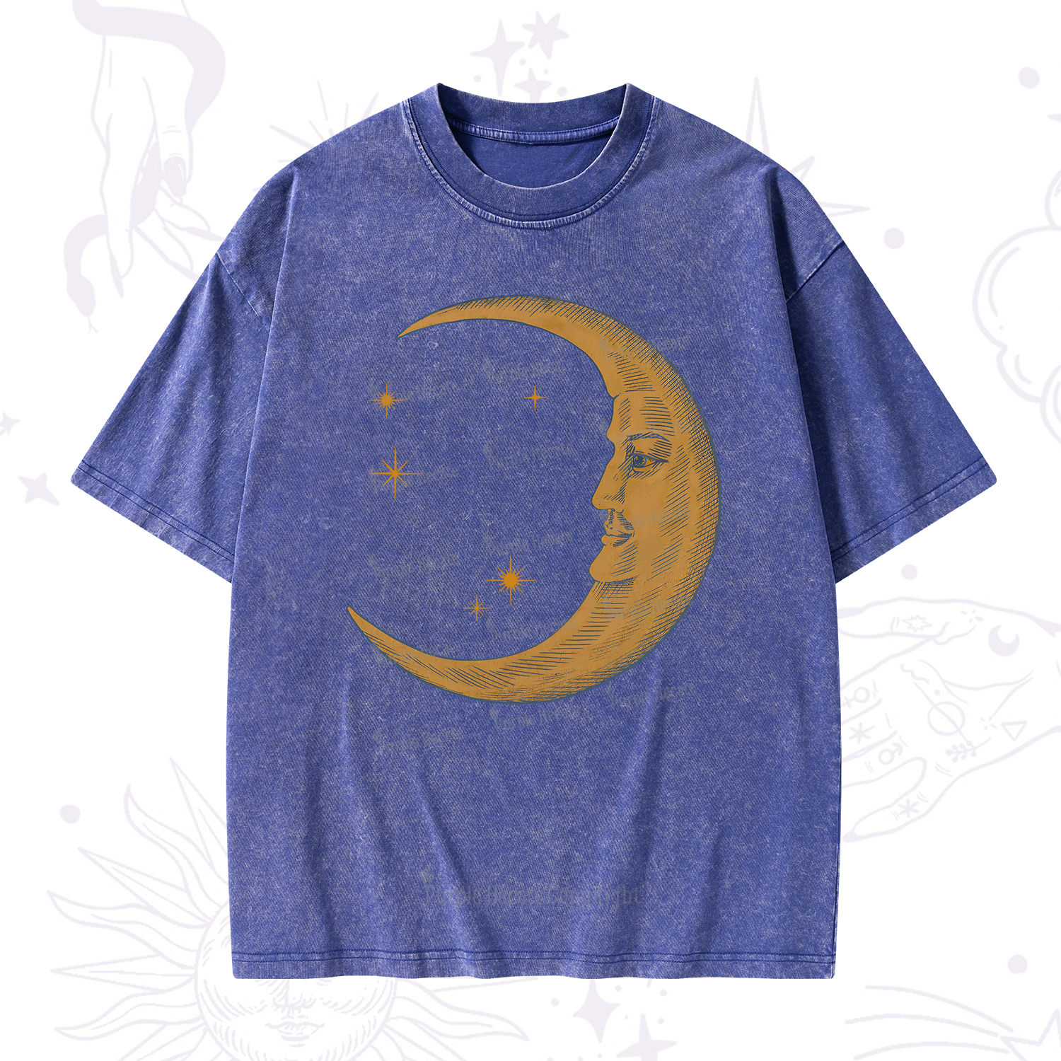 Purplehecate Celestial Moon Washed T-Shirt