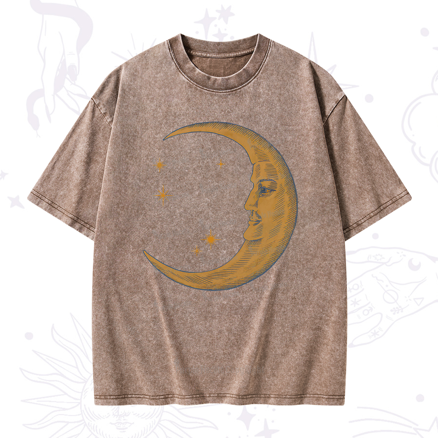Purplehecate Celestial Moon Washed T-Shirt