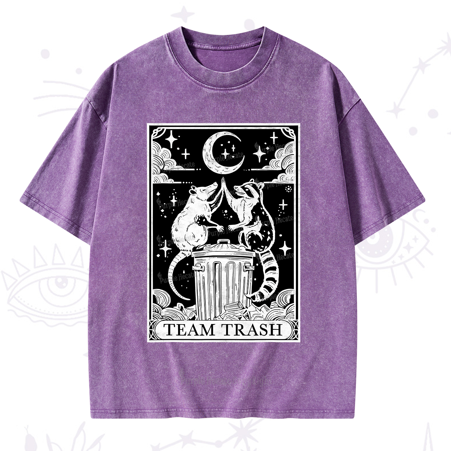 Purplehecate The Team Trash Tarot Washed T-Shirt