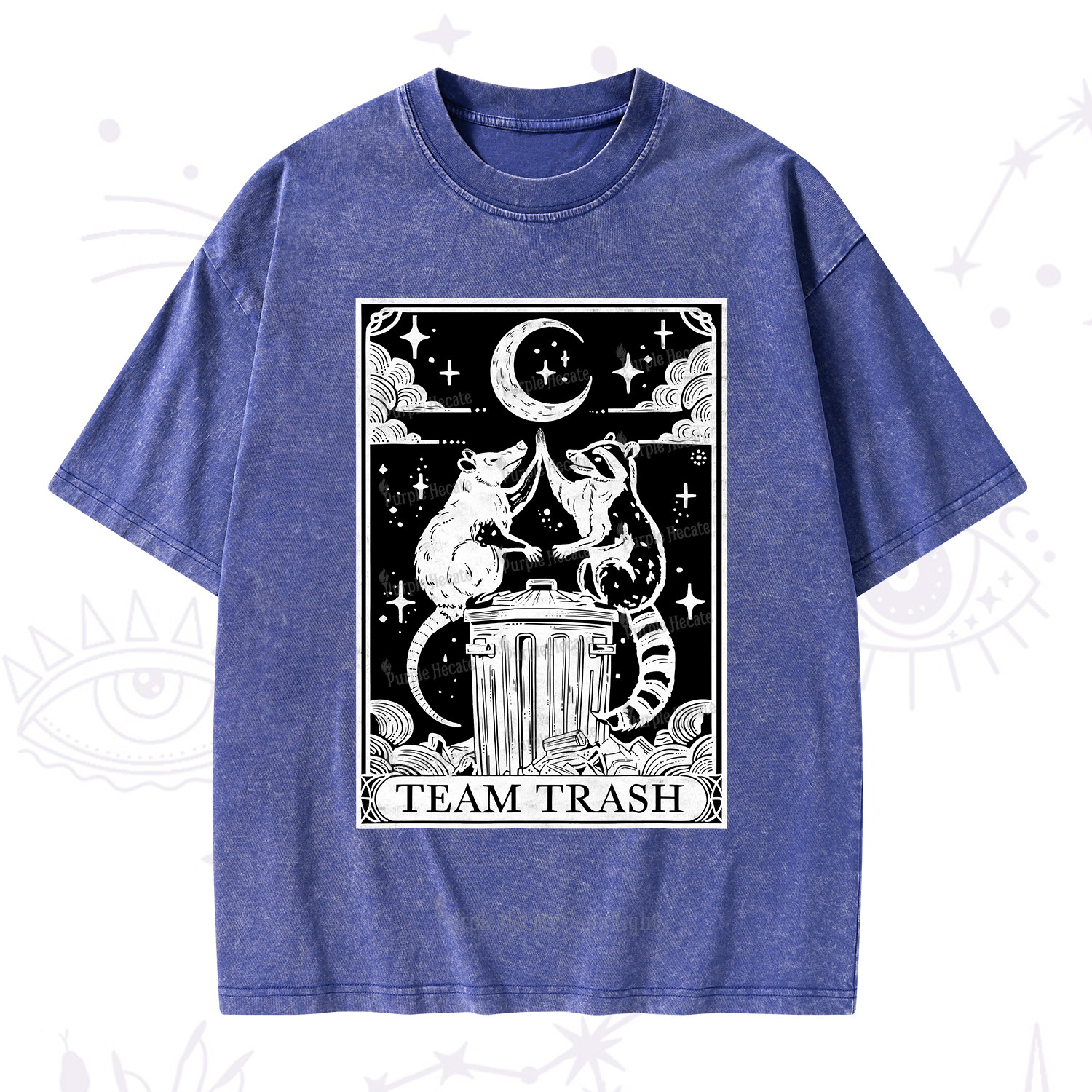 Purplehecate The Team Trash Tarot Washed T-Shirt