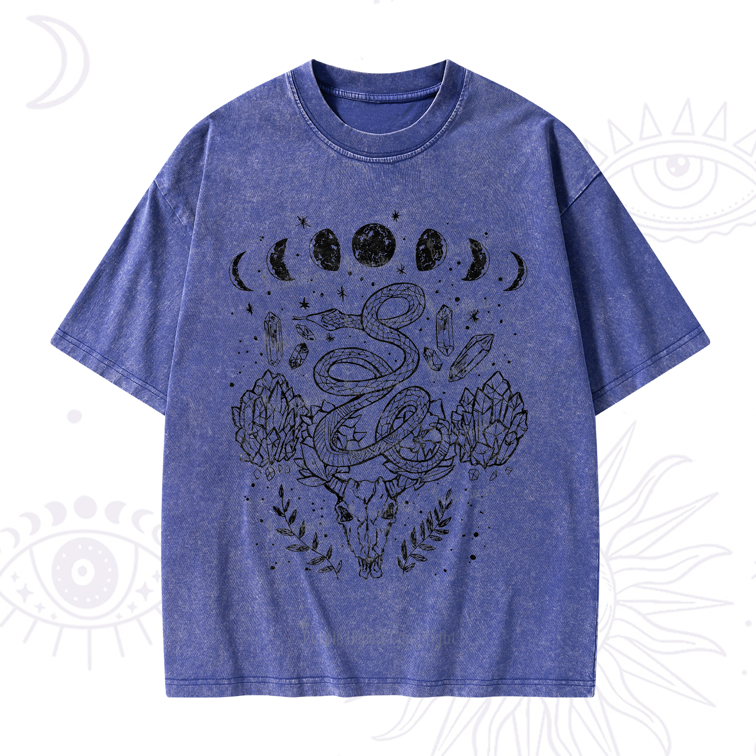 Purplehecate Crystals Witchy Washed T-Shirt