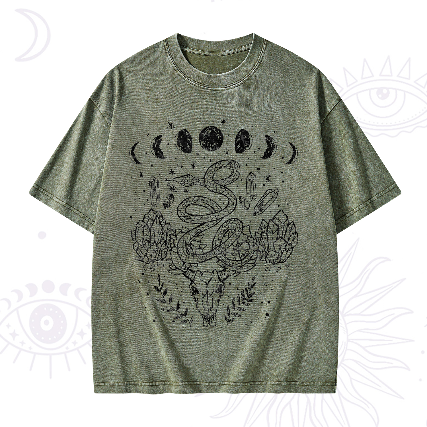 Purplehecate Crystals Witchy Washed T-Shirt
