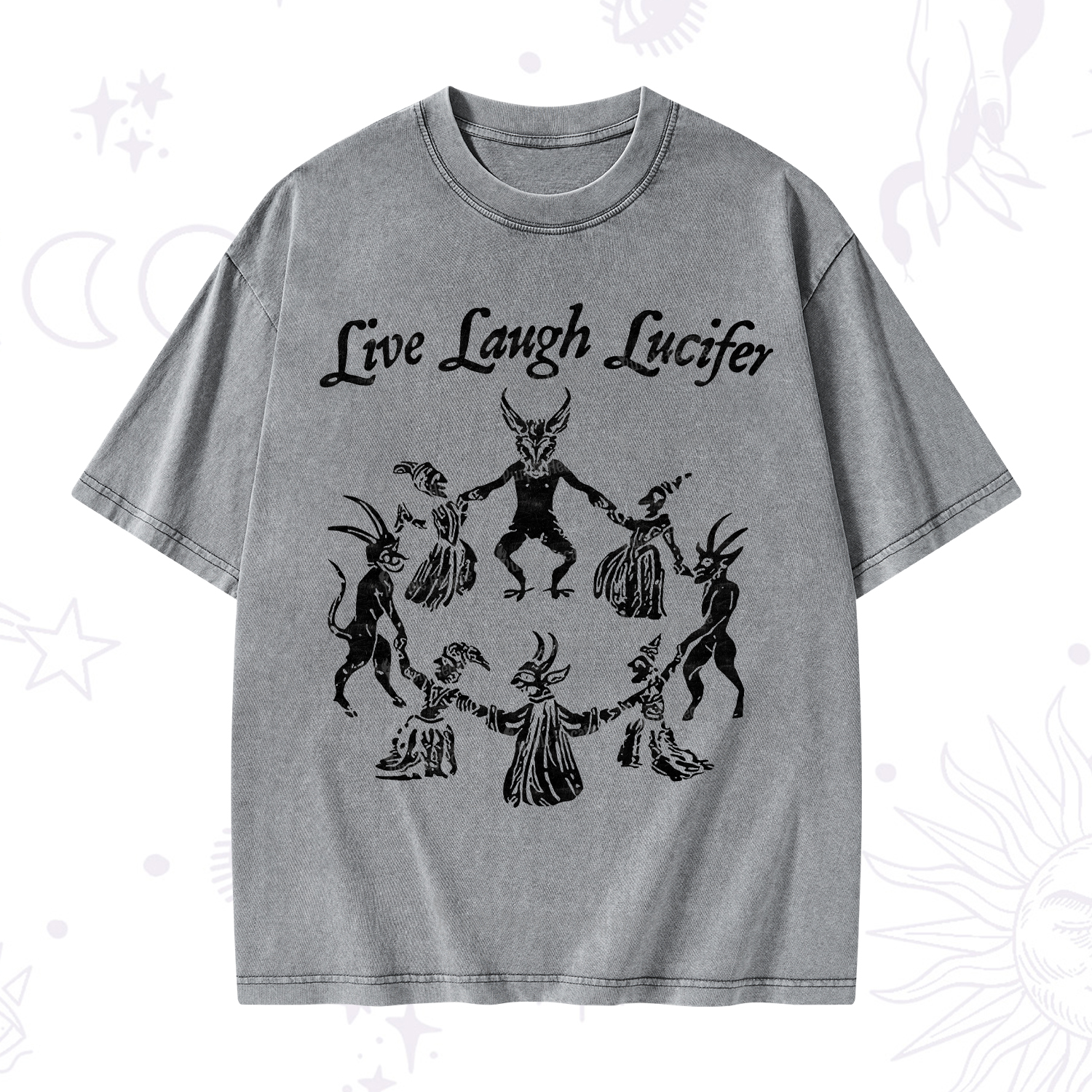 Purplehecate Live Laugh Lucifer Washed T-Shirt