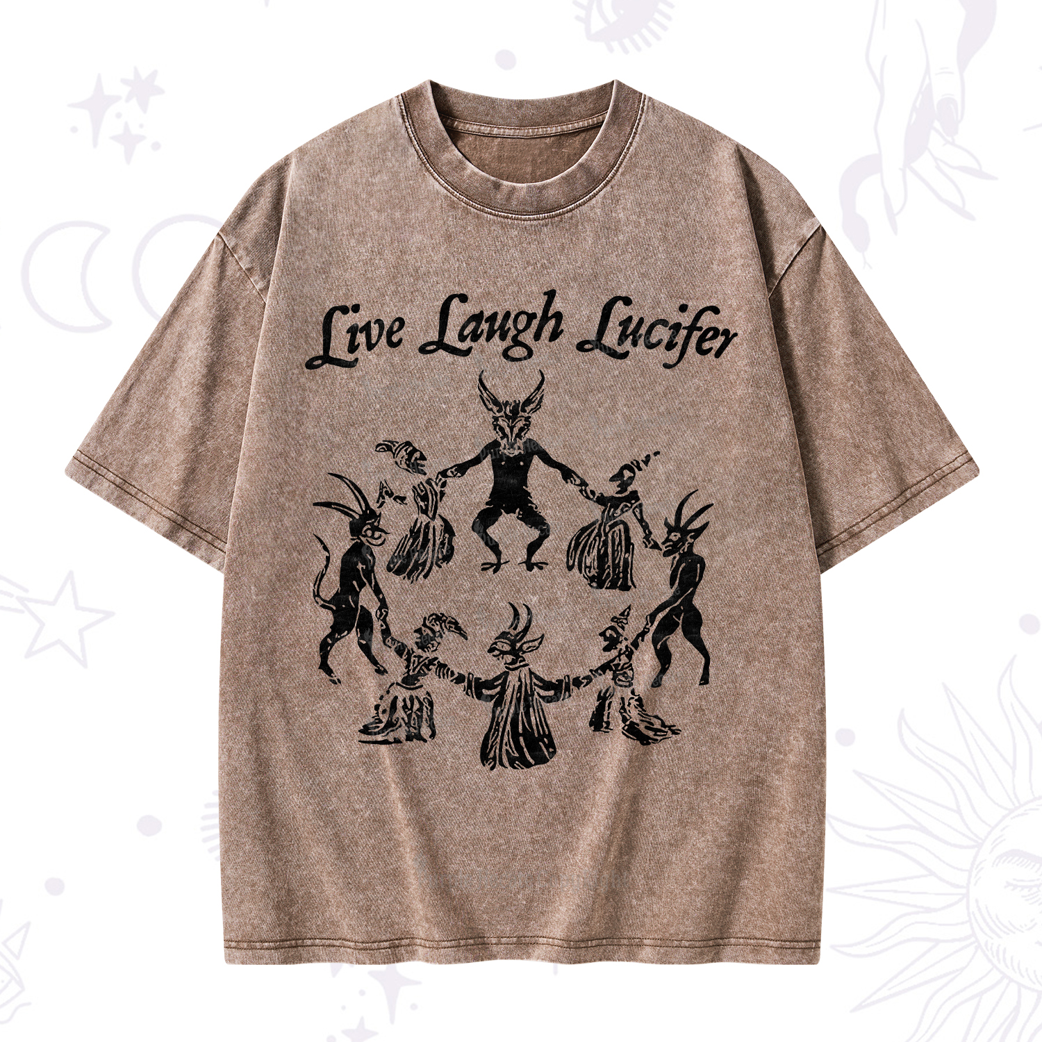 Purplehecate Live Laugh Lucifer Washed T-Shirt