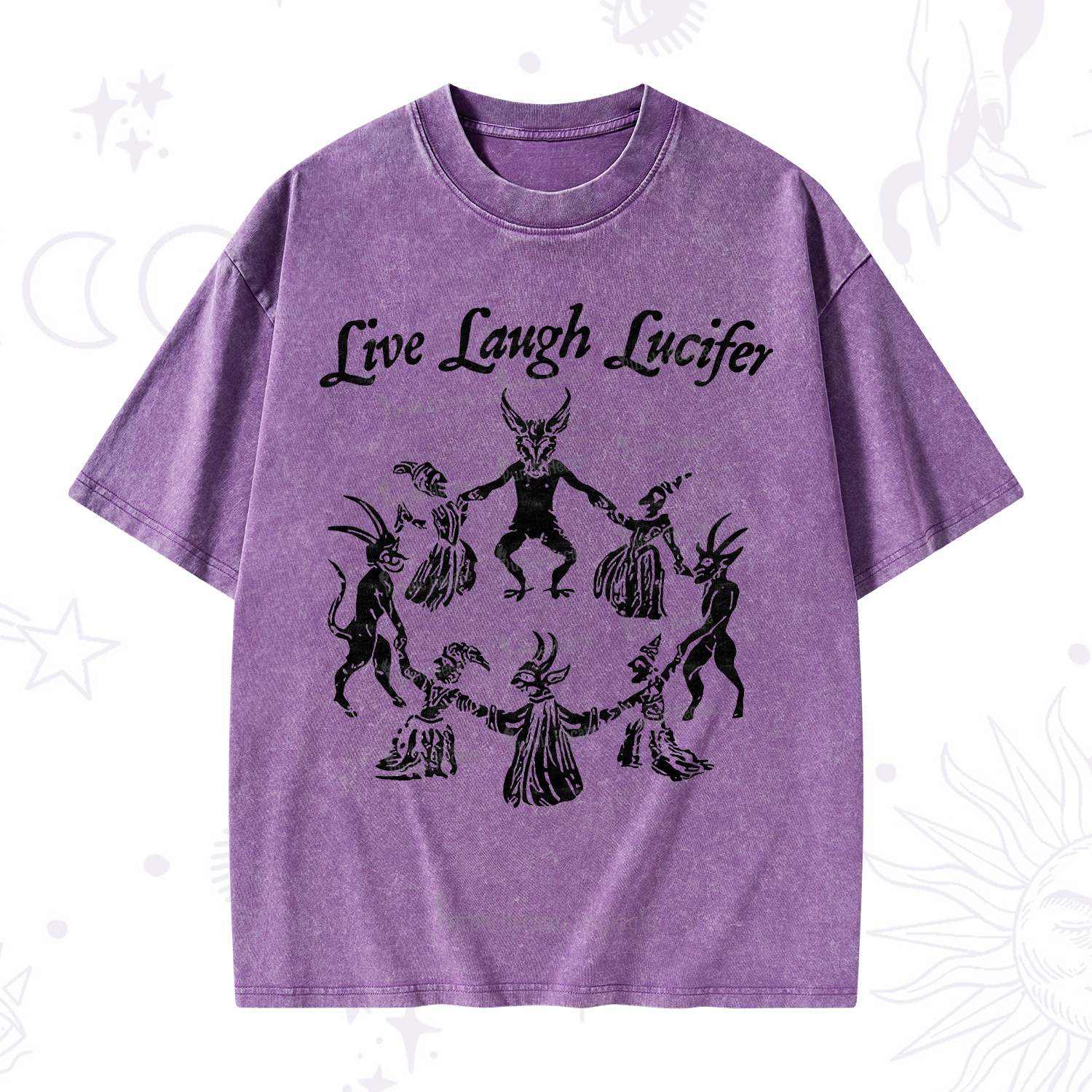 Purplehecate Live Laugh Lucifer Washed T-Shirt