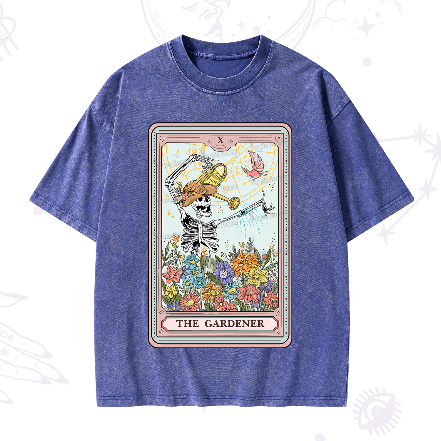 Purplehecate The Gardener Tarot Washed T-Shirt