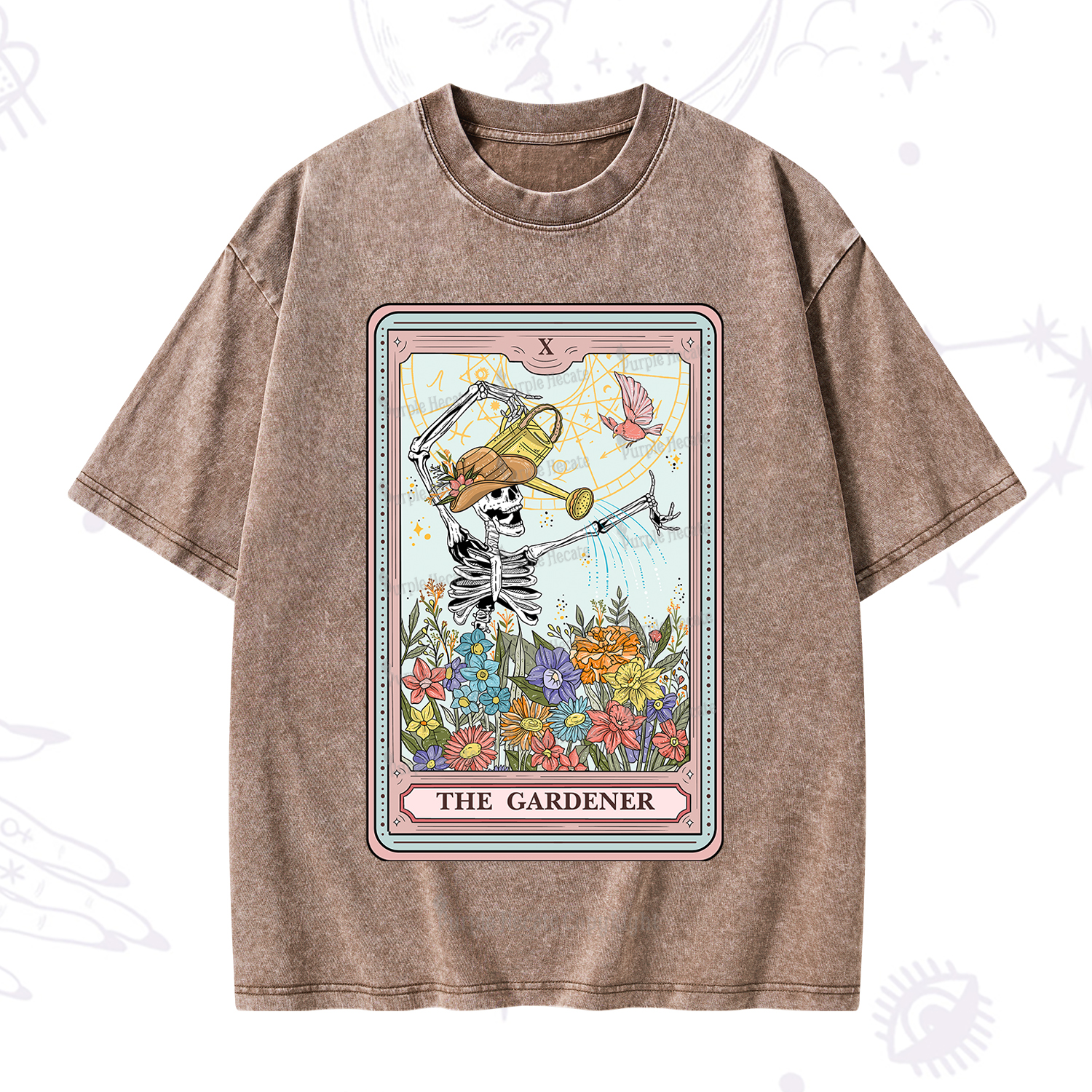 Purplehecate The Gardener Tarot Washed T-Shirt