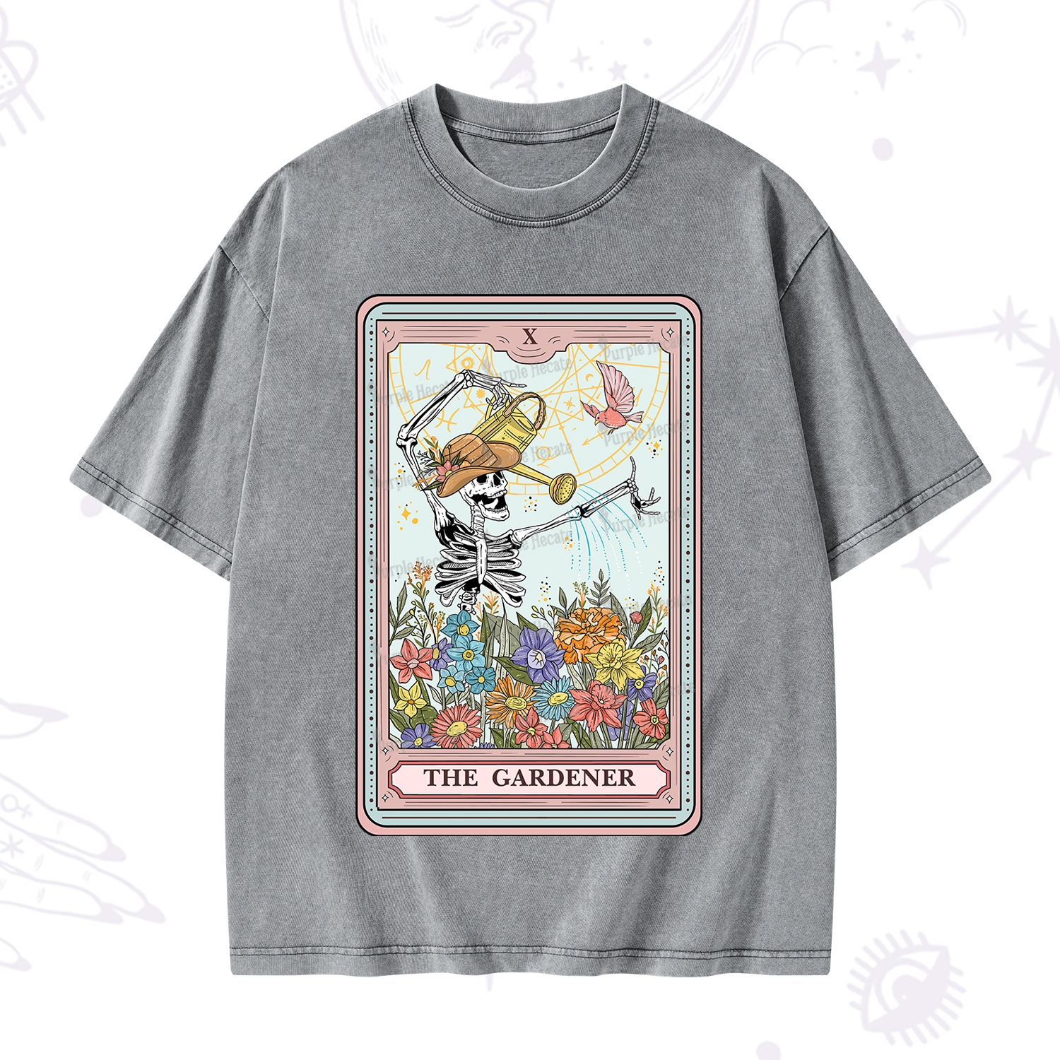 Purplehecate The Gardener Tarot Washed T-Shirt