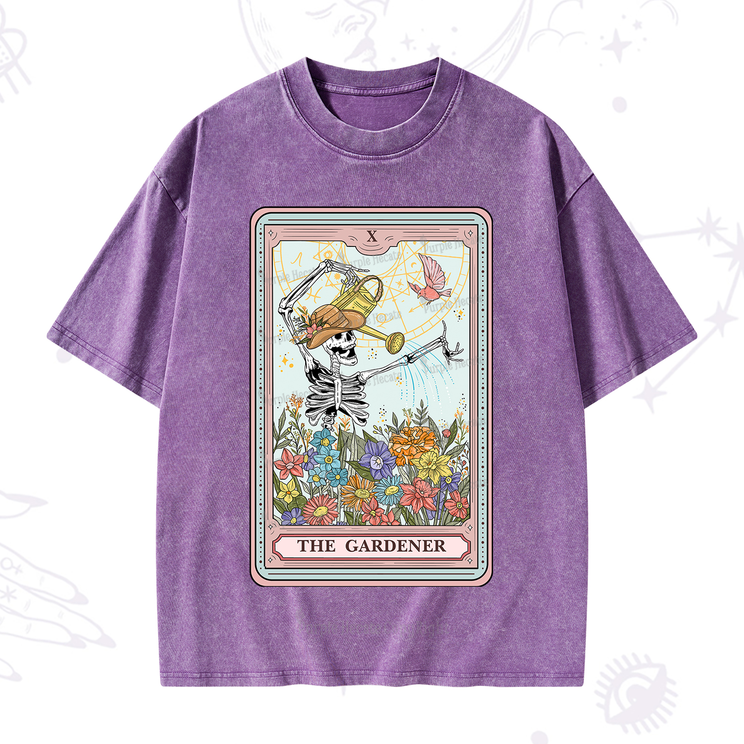 Purplehecate The Gardener Tarot Washed T-Shirt