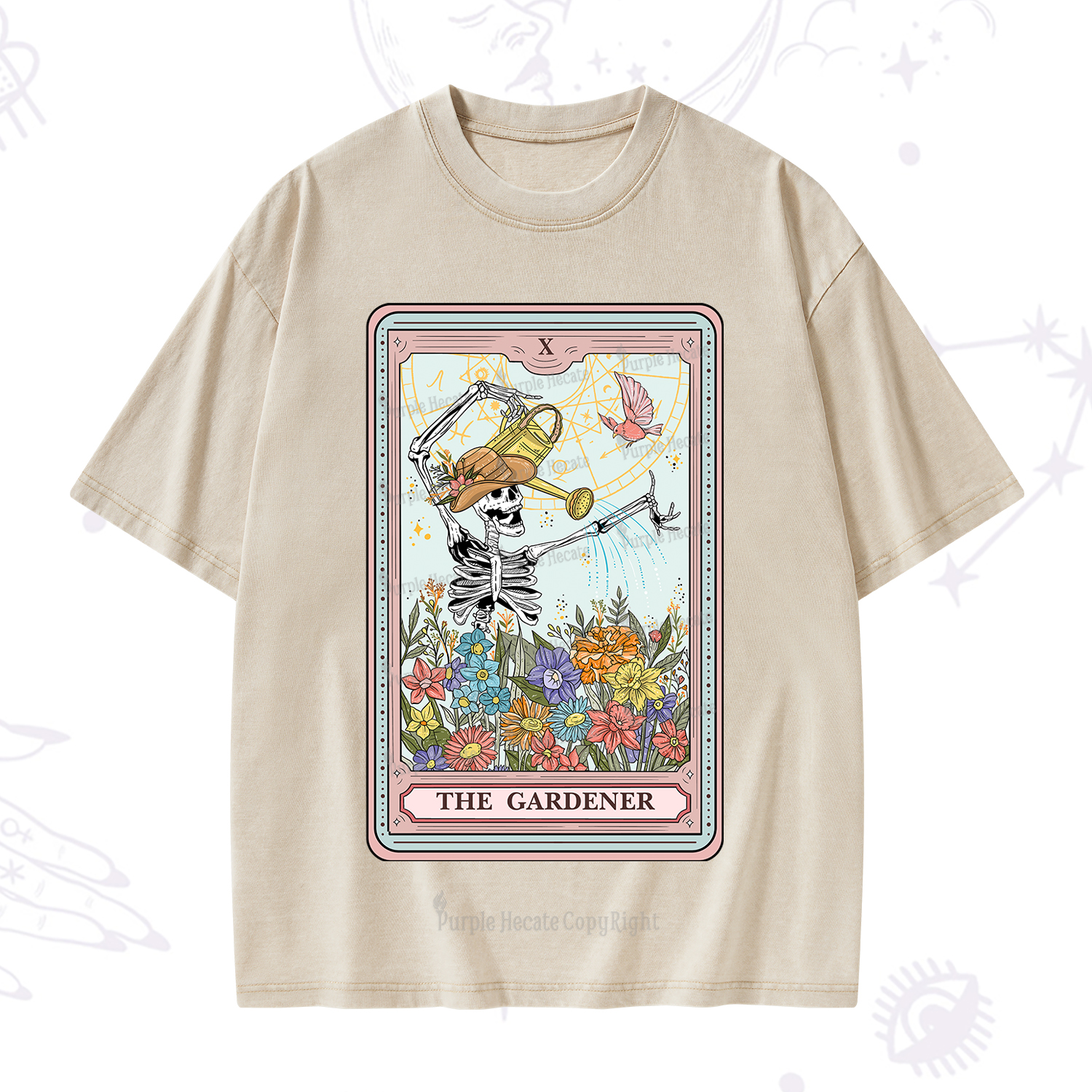 Purplehecate The Gardener Tarot Washed T-Shirt