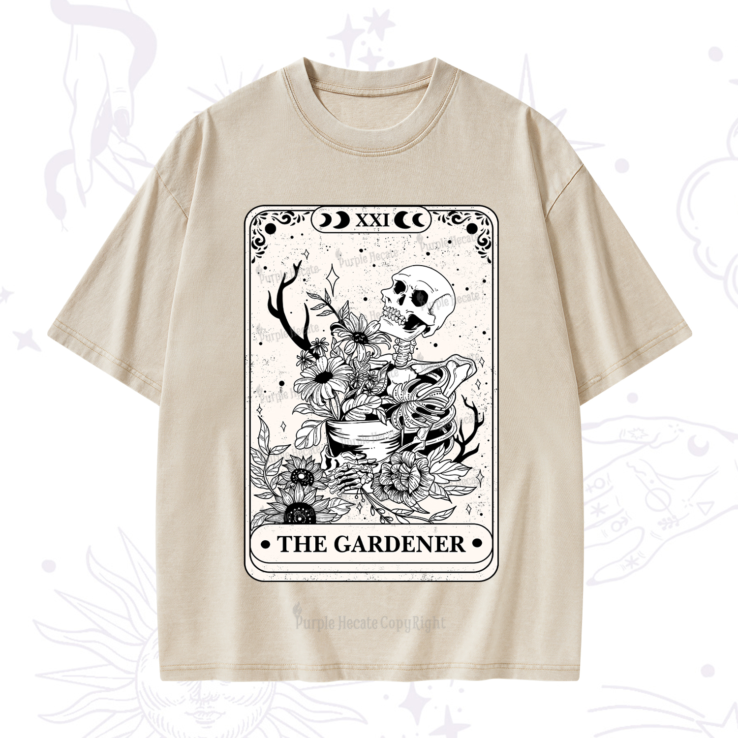 Purplehecate The Gardener Tarot Washed T-Shirt