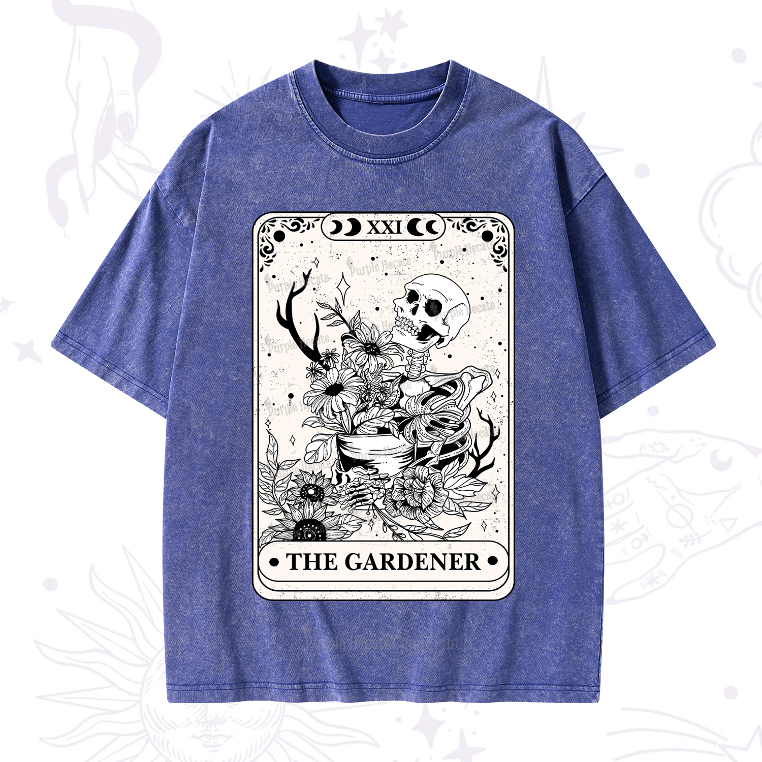 Purplehecate The Gardener Tarot Washed T-Shirt