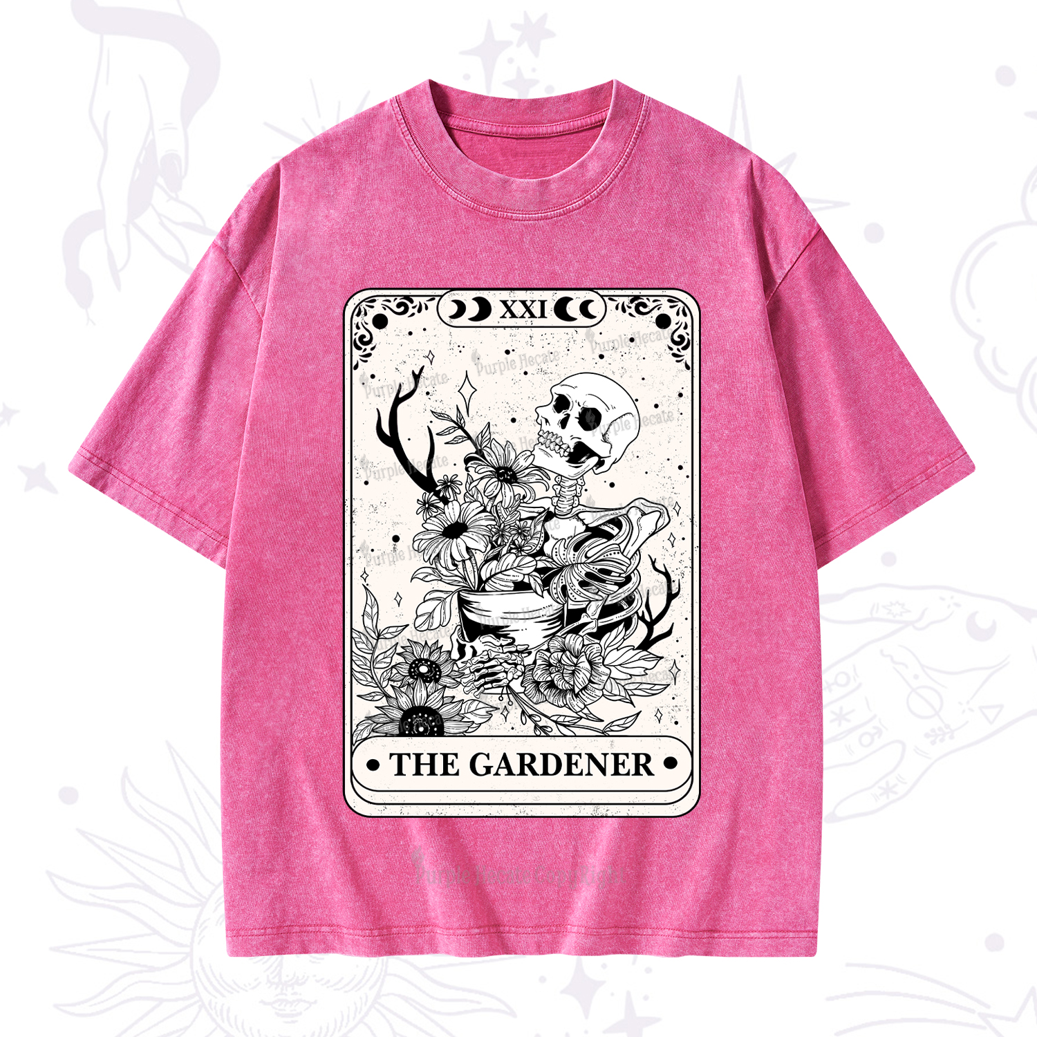 Purplehecate The Gardener Tarot Washed T-Shirt