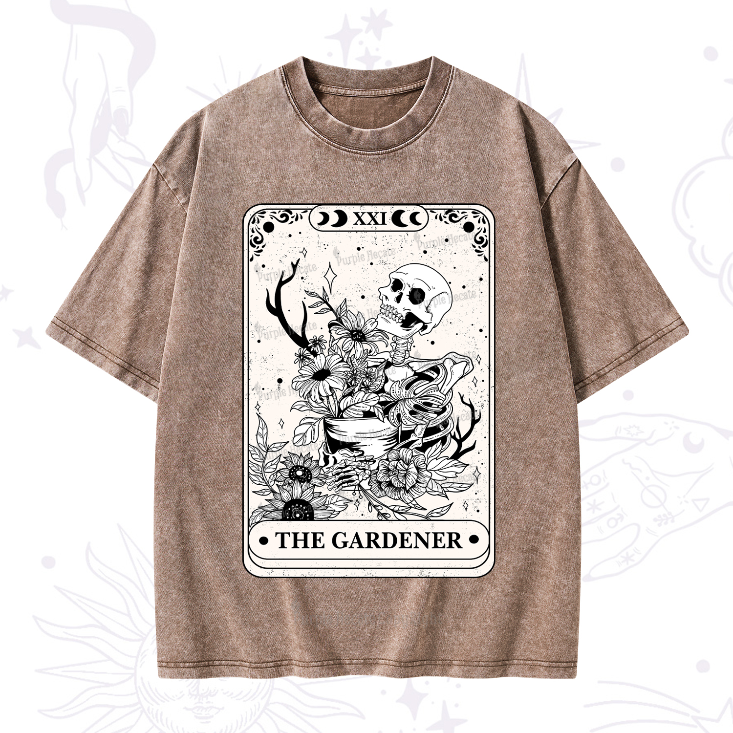 Purplehecate The Gardener Tarot Washed T-Shirt