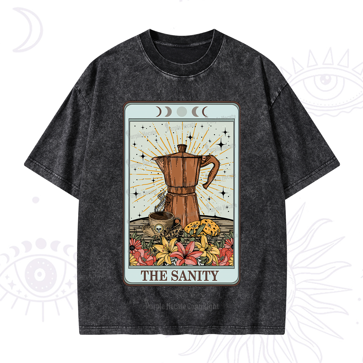 Purplehecate The Sanity Tarot Washed T-Shirt