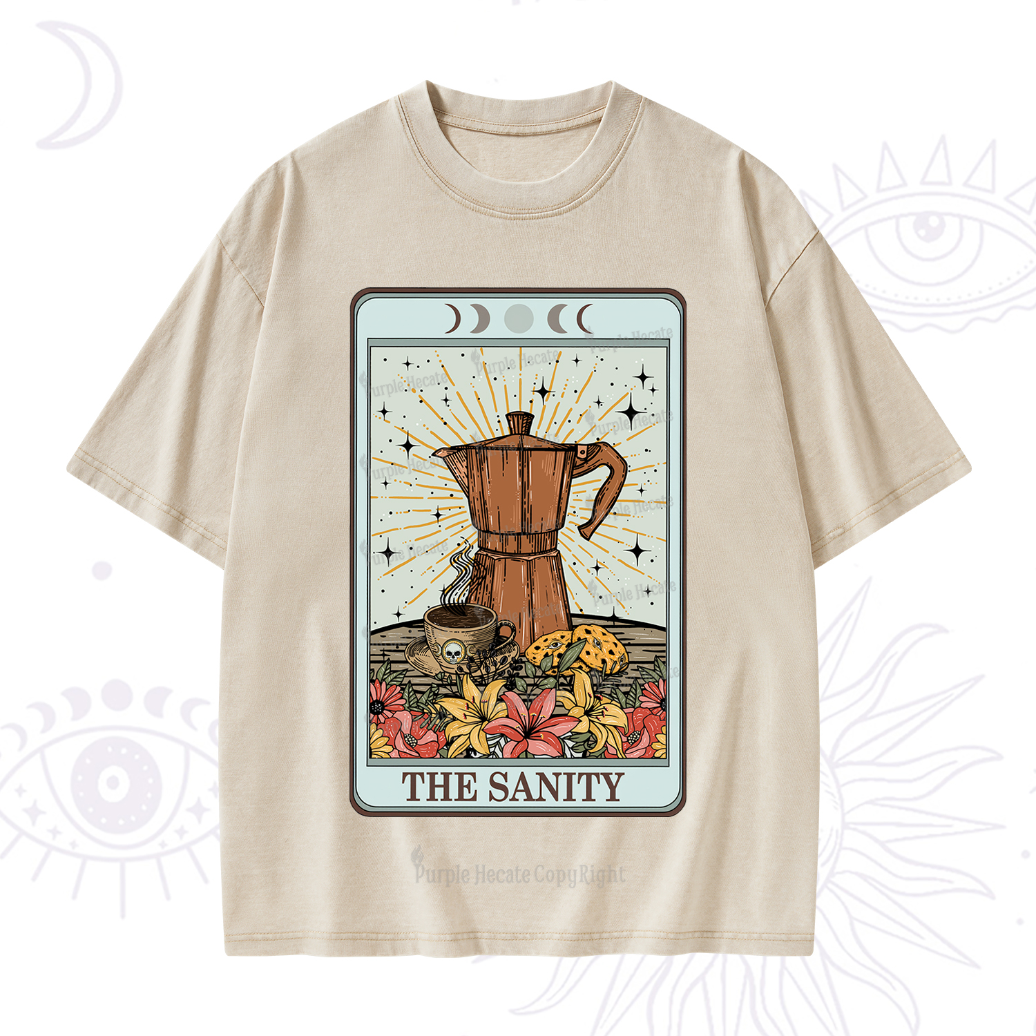 Purplehecate The Sanity Tarot Washed T-Shirt
