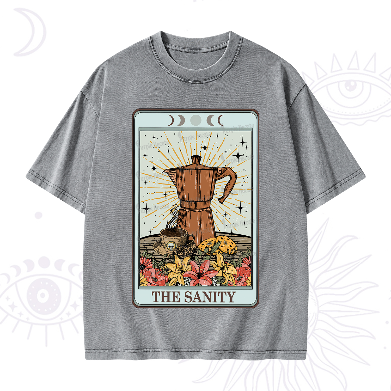 Purplehecate The Sanity Tarot Washed T-Shirt