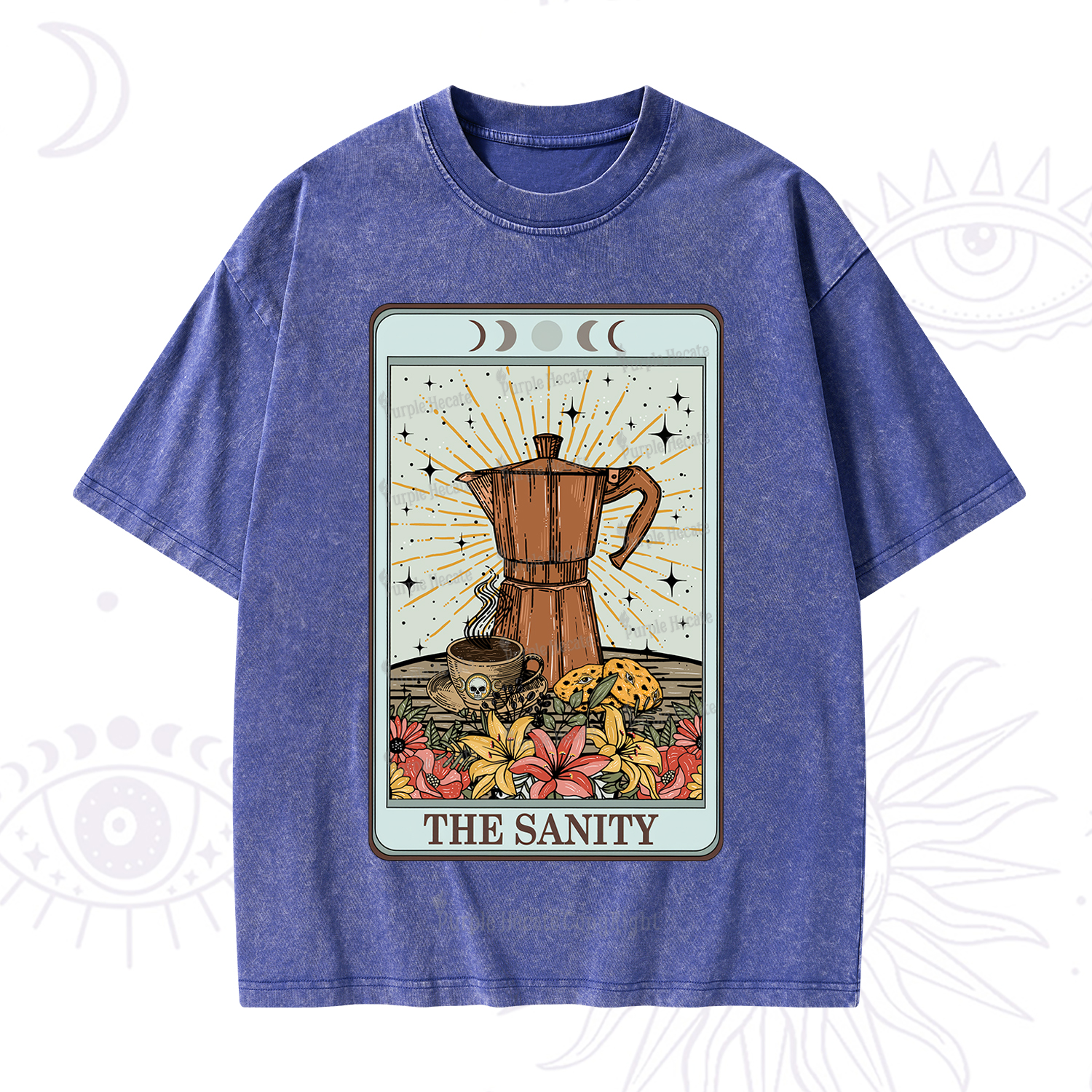 Purplehecate The Sanity Tarot Washed T-Shirt