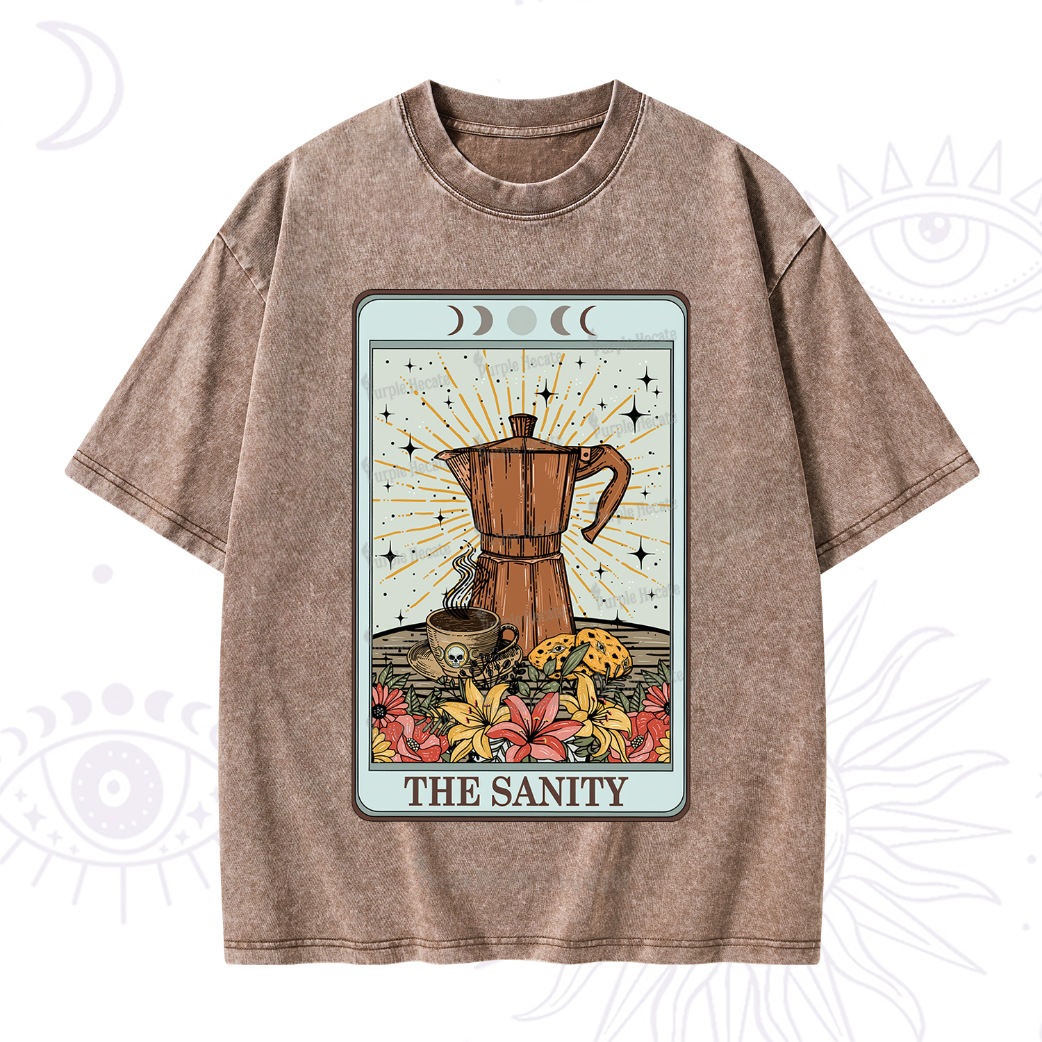 Purplehecate The Sanity Tarot Washed T-Shirt