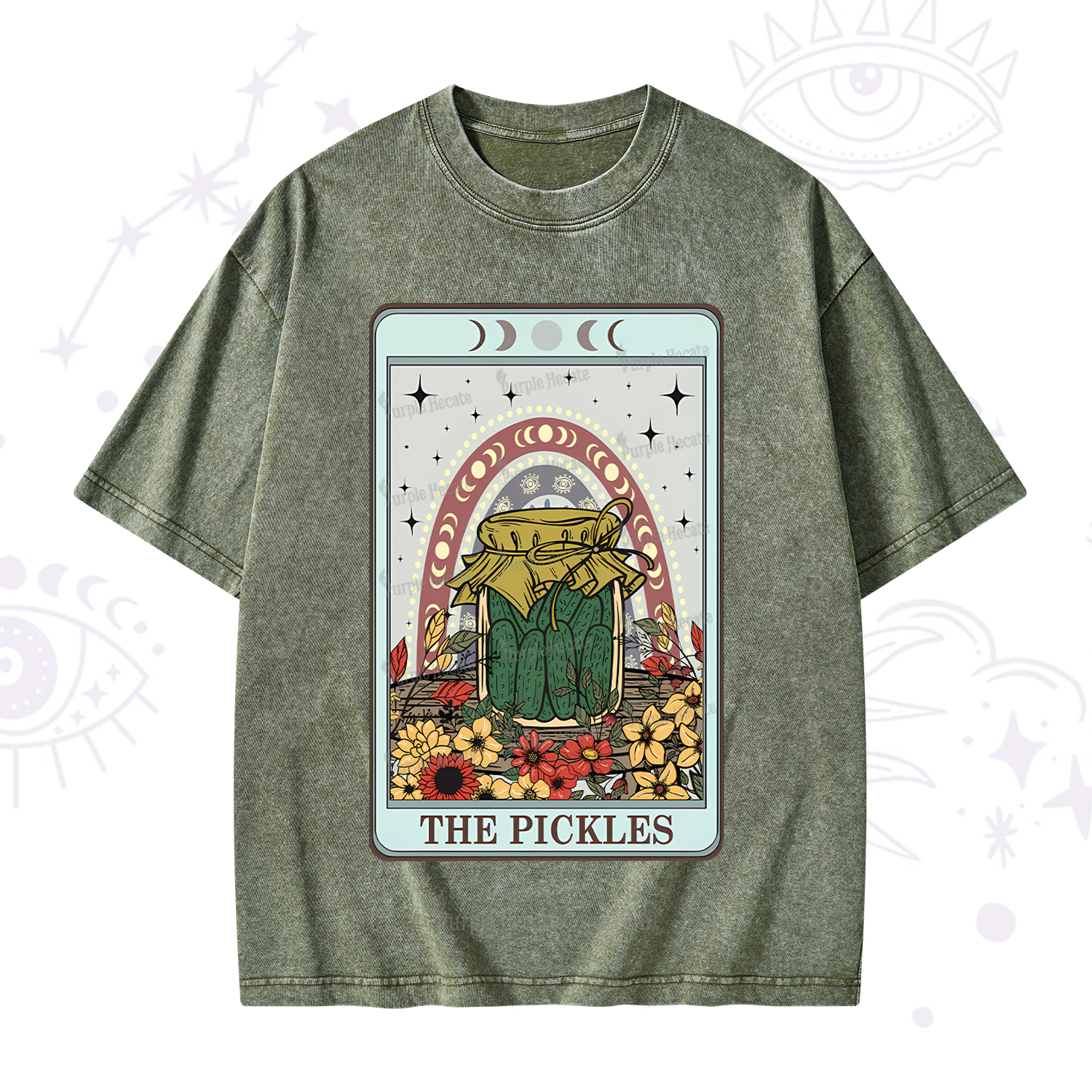 Purplehecate The Pickles Tarot Washed T-Shirt