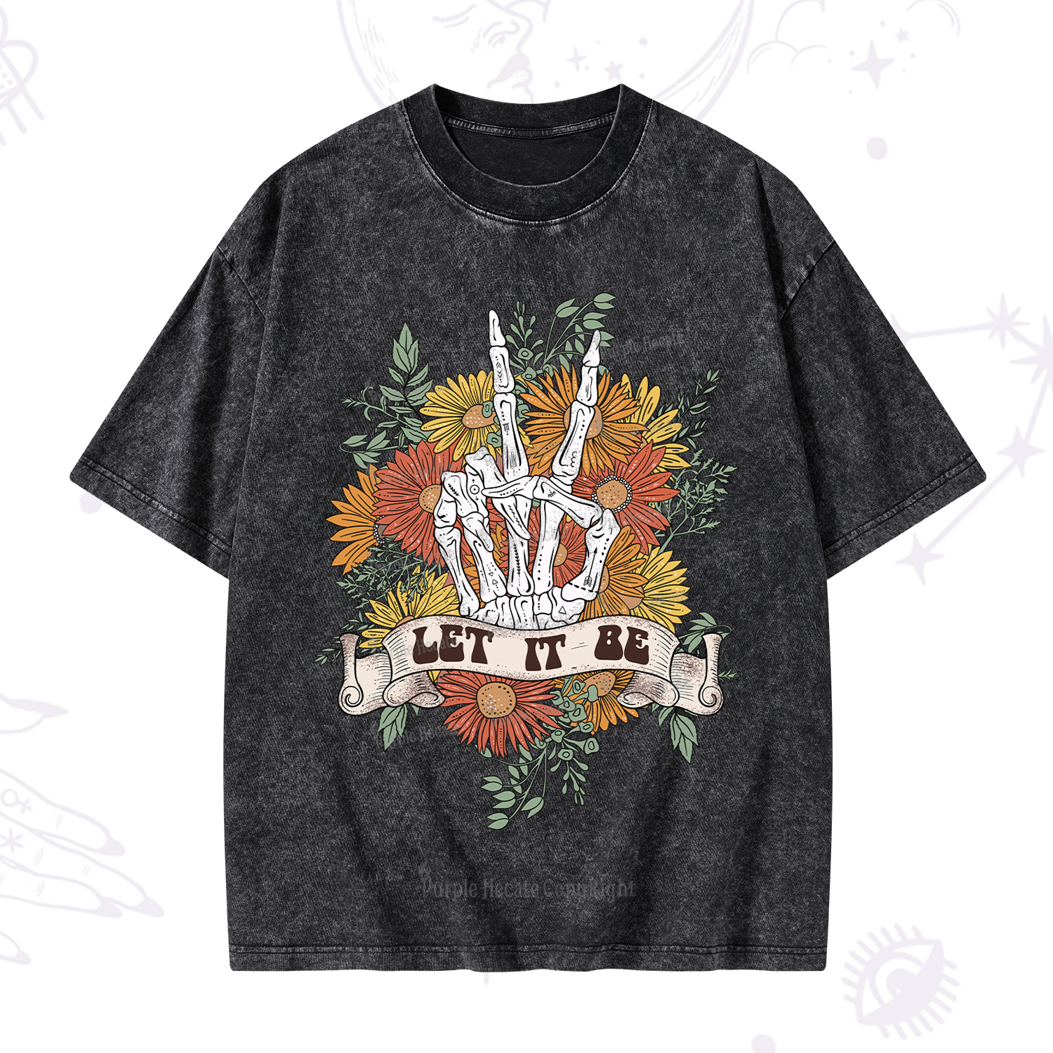 Purplehecate Letting Go Bravely Washed T-Shirt