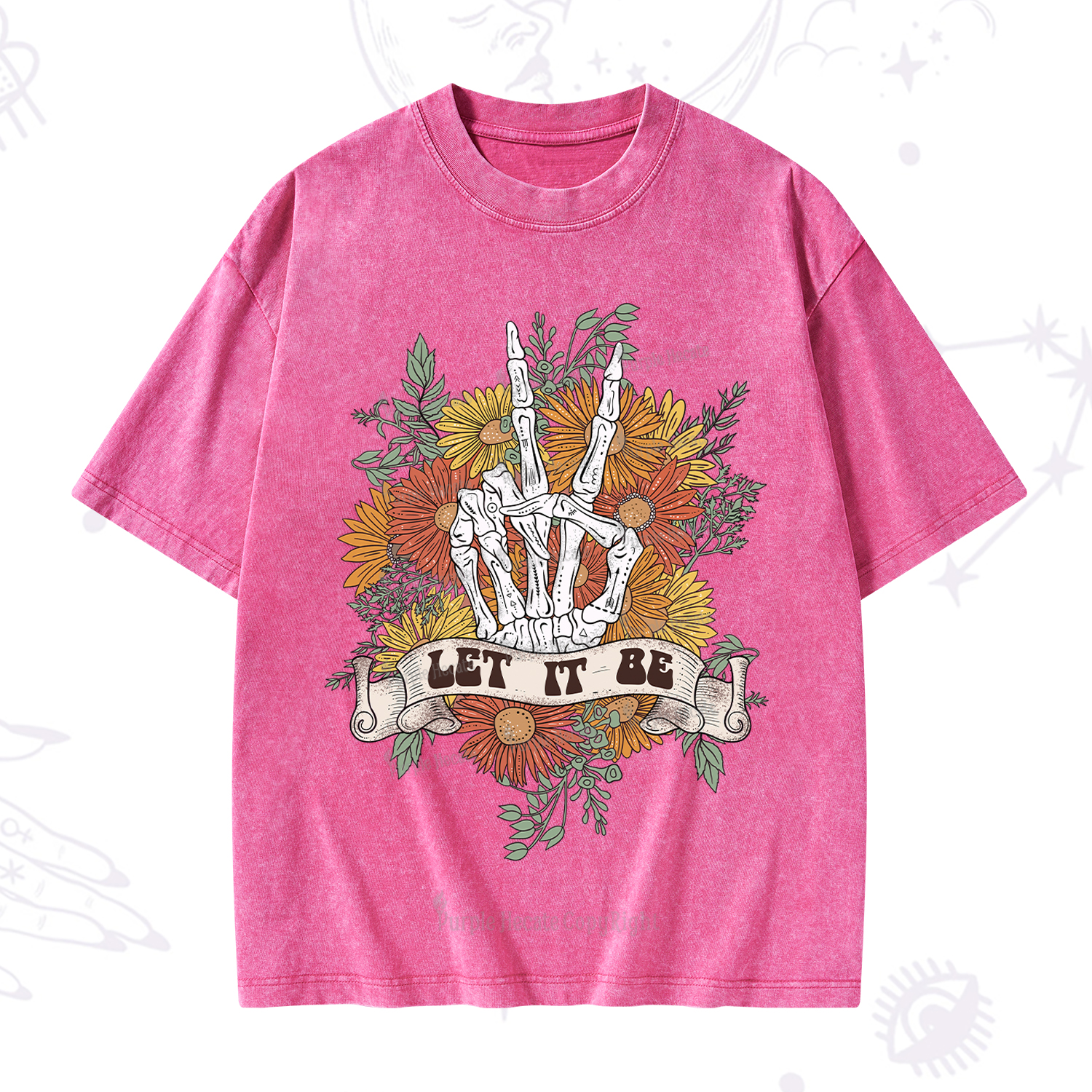 Purplehecate Letting Go Bravely Washed T-Shirt