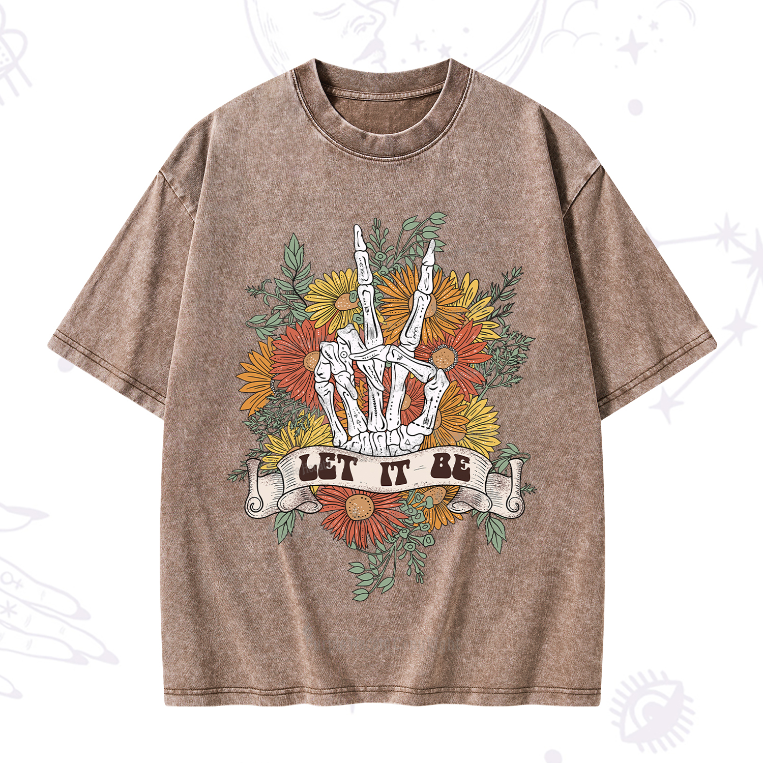 Purplehecate Letting Go Bravely Washed T-Shirt