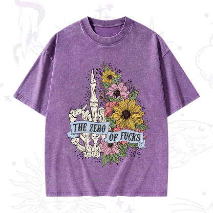 Purplehecate The Zero Of Fucks Washed T-Shirt