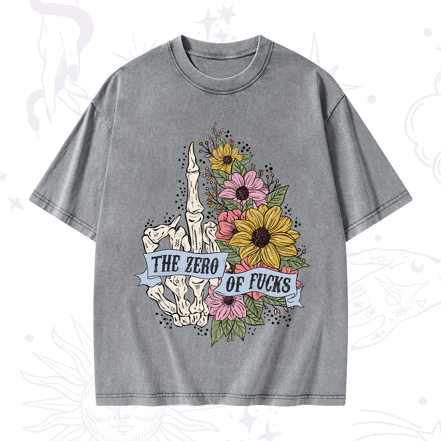 Purplehecate The Zero Of Fucks Washed T-Shirt