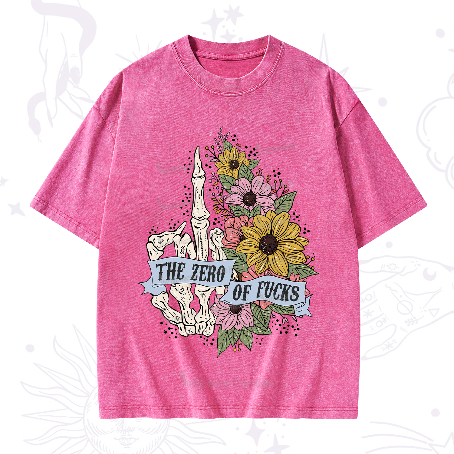 Purplehecate The Zero Of Fucks Washed T-Shirt