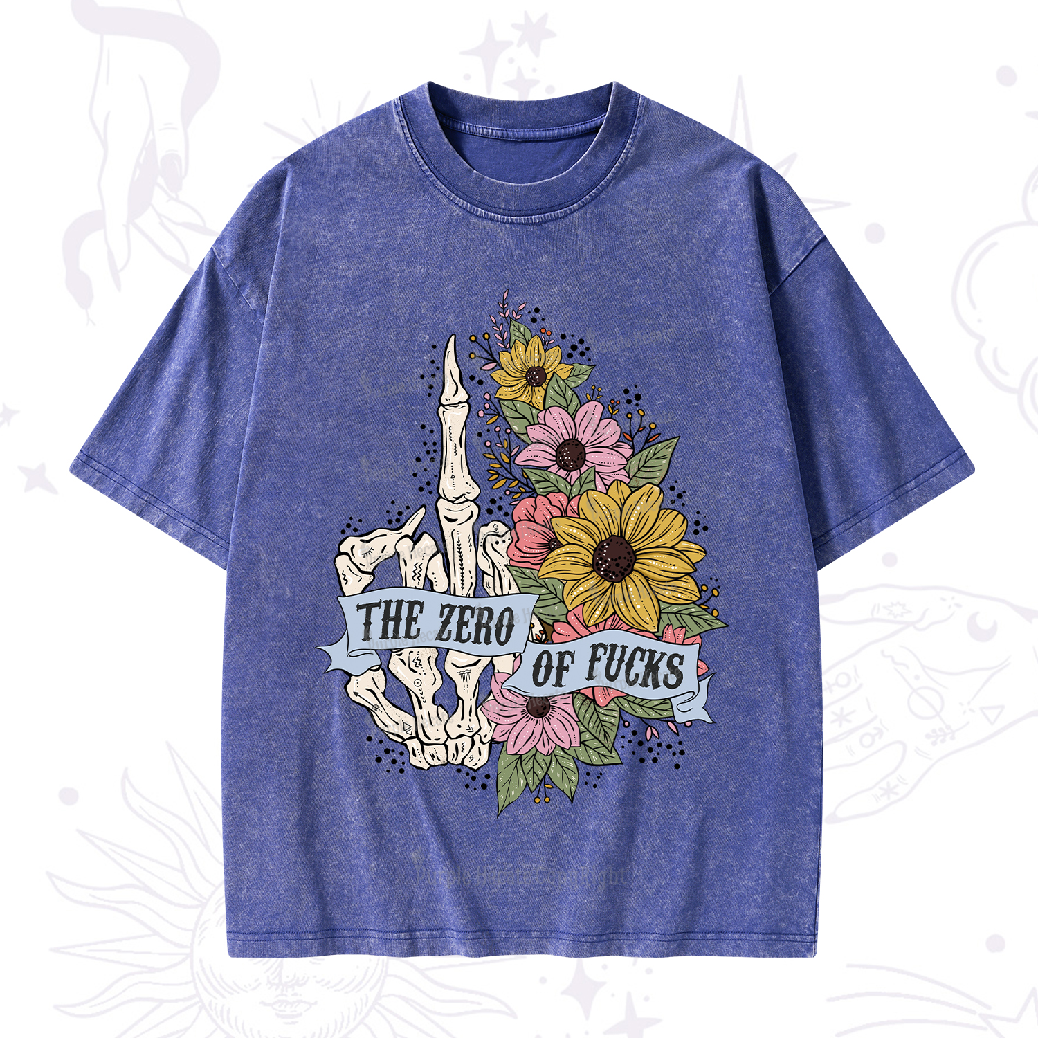 Purplehecate The Zero Of Fucks Washed T-Shirt