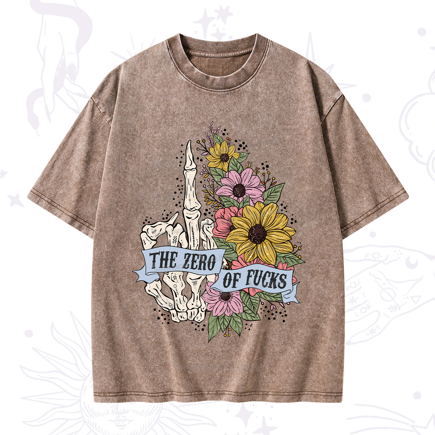 Purplehecate The Zero Of Fucks Washed T-Shirt