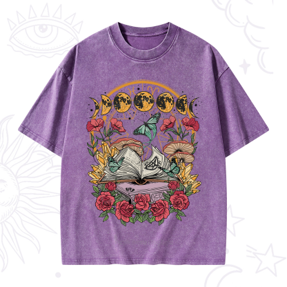 Purplehecate Witchy Book Washed T-Shirt