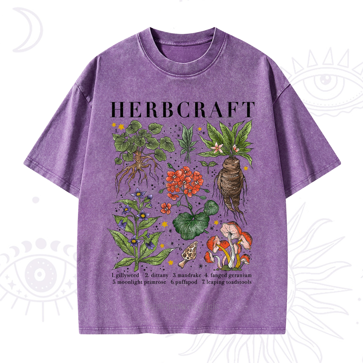 Purplehecate Magical Herbcraft Washed T-Shirt