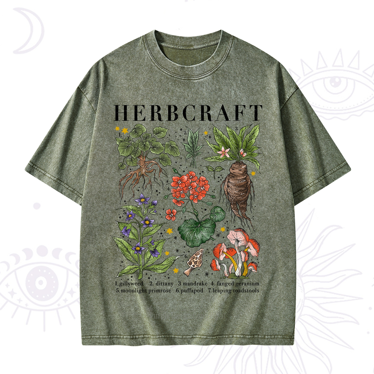Purplehecate Magical Herbcraft Washed T-Shirt