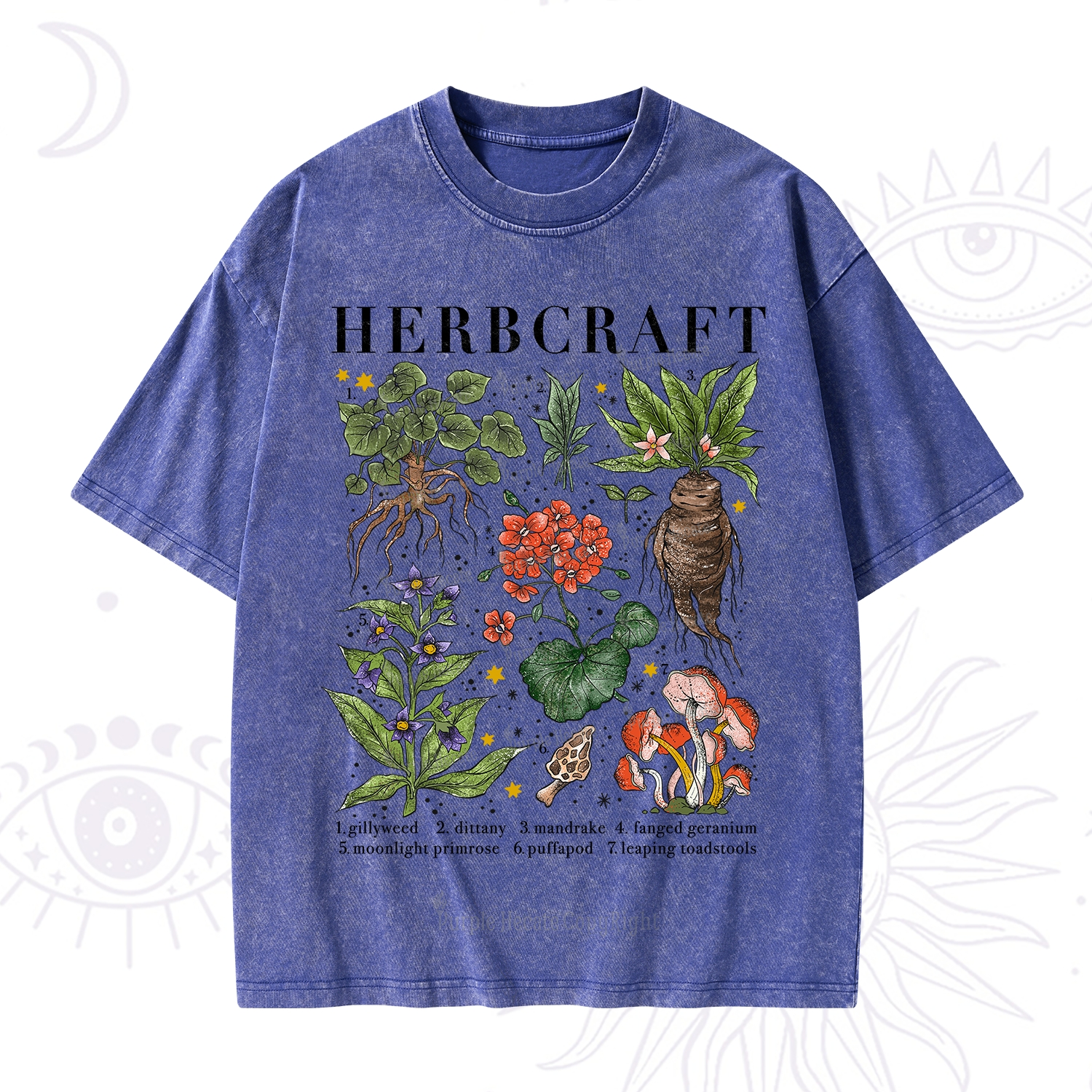 Purplehecate Magical Herbcraft Washed T-Shirt