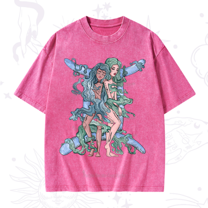 Purplehecate Gemini In Astrology Zodiac Washed T-Shirt