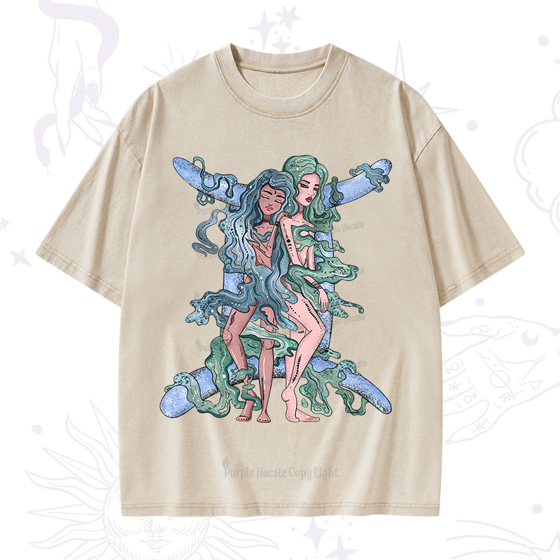 Purplehecate Gemini In Astrology Zodiac Washed T-Shirt