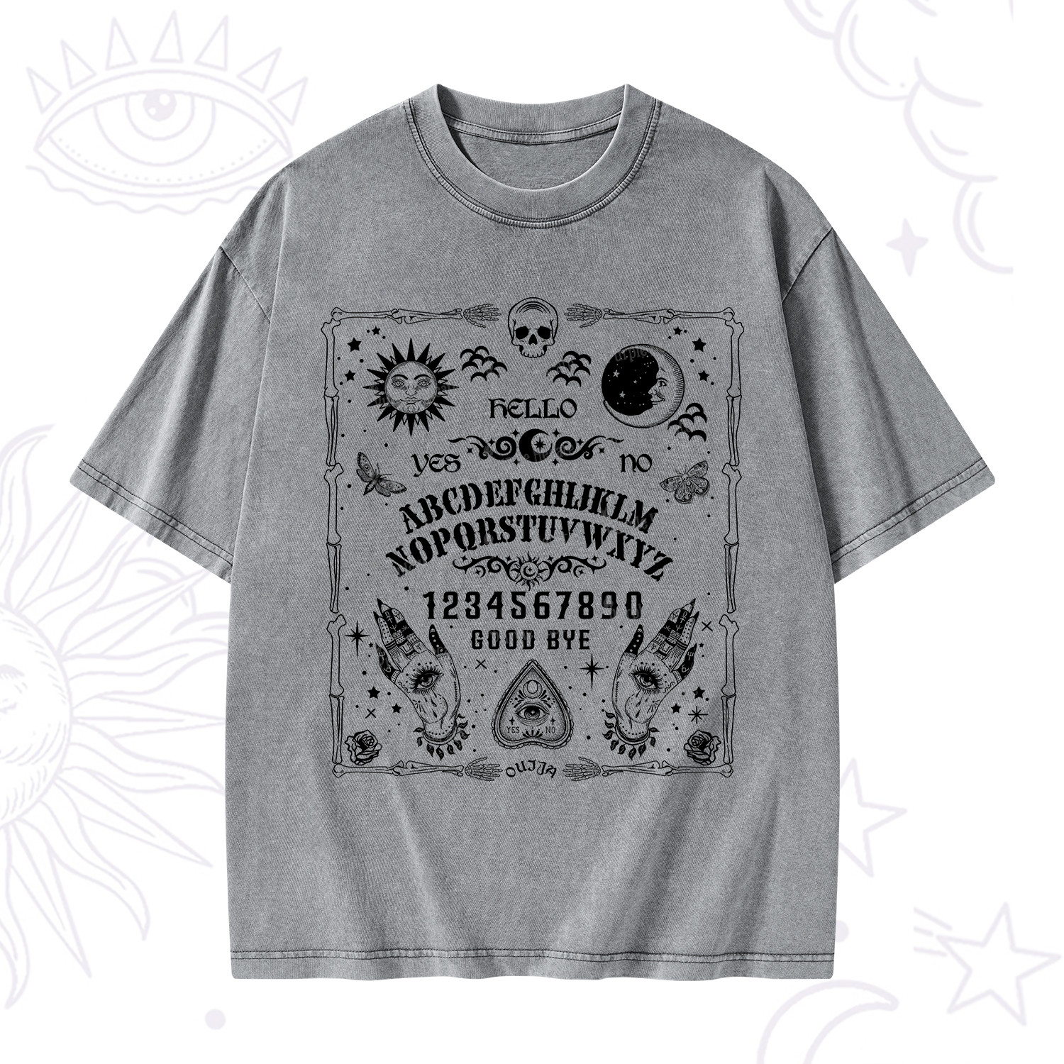 Purplehecate Ouija Board Washed T-Shirt