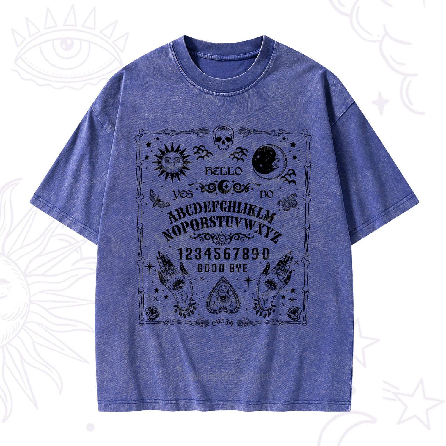 Purplehecate Ouija Board Washed T-Shirt
