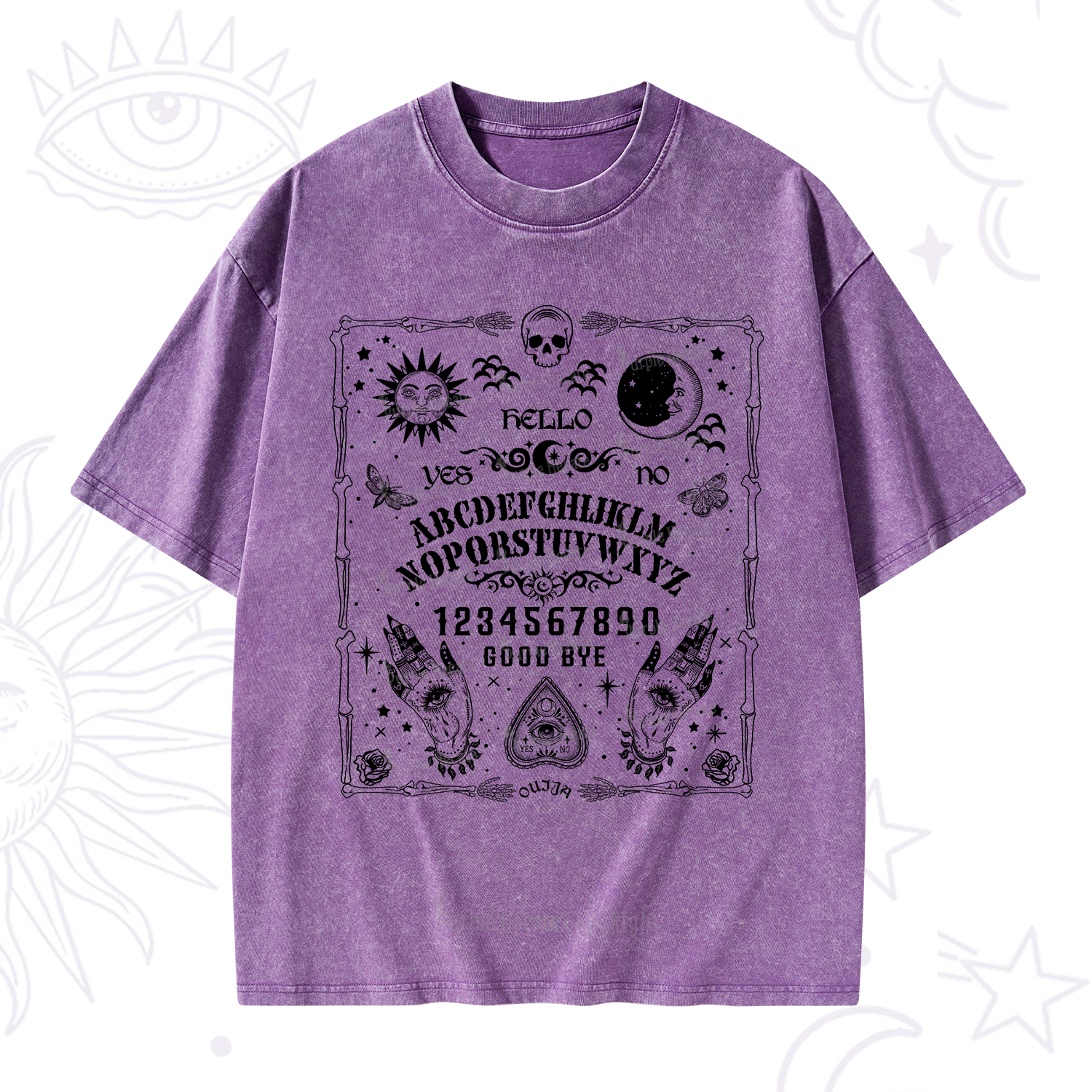 Purplehecate Ouija Board Washed T-Shirt