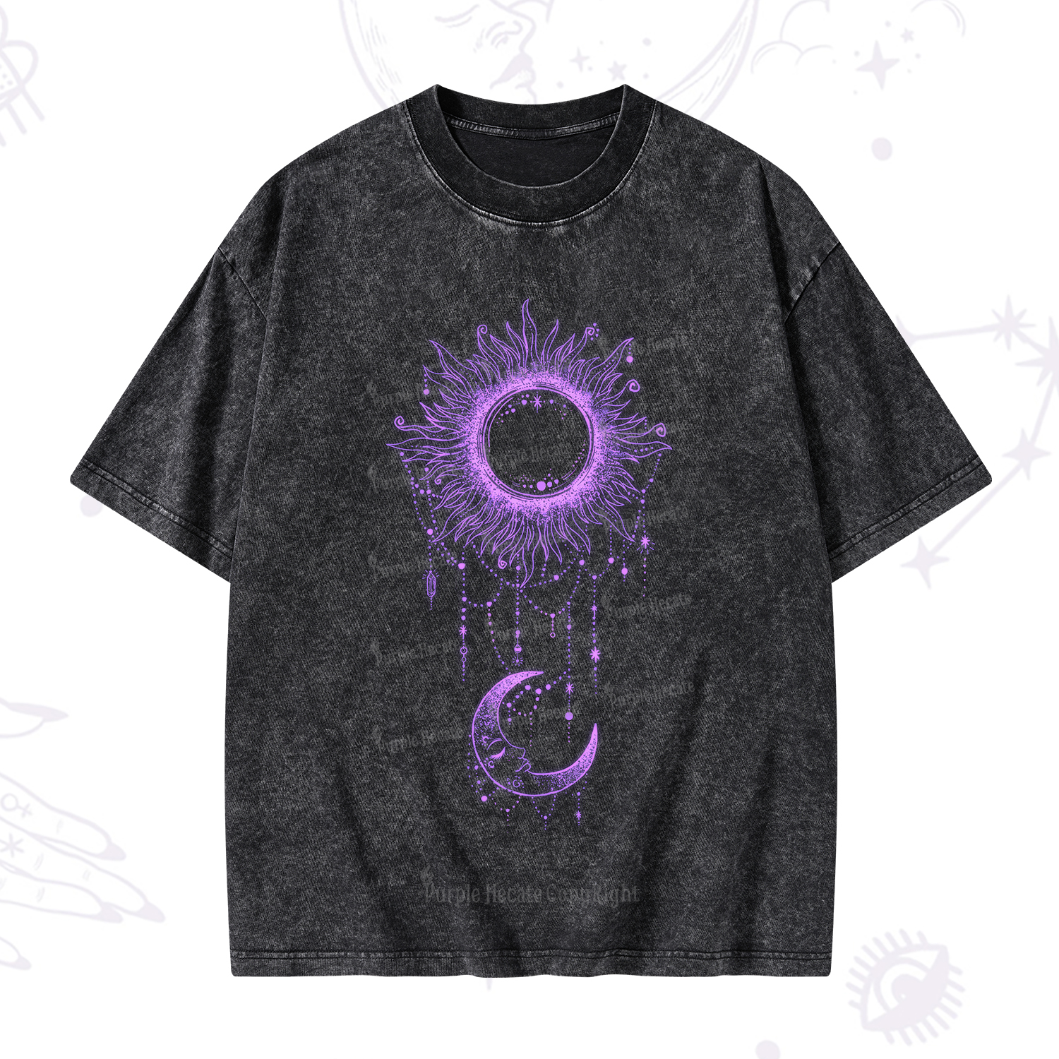 Purplehecate Radiance Of Sun And Moon Washed T-Shirt